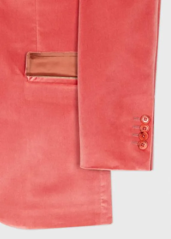 Mens Pink Velvet TwoButton Blazer Paul Smith Blazers Mens Pink Velvet TwoButton Blazer Paul Smith Blazers