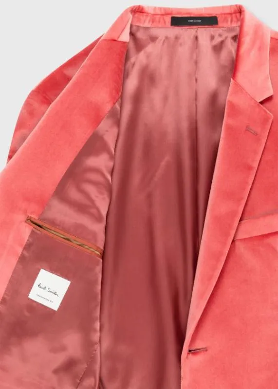 Mens Pink Velvet TwoButton Blazer Paul Smith Blazers Mens Pink Velvet TwoButton Blazer Paul Smith Blazers