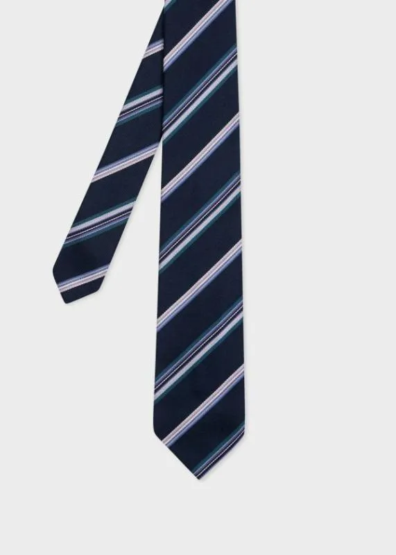 Mens Silk Multi Colour Stripe Tie Paul Smith Ties