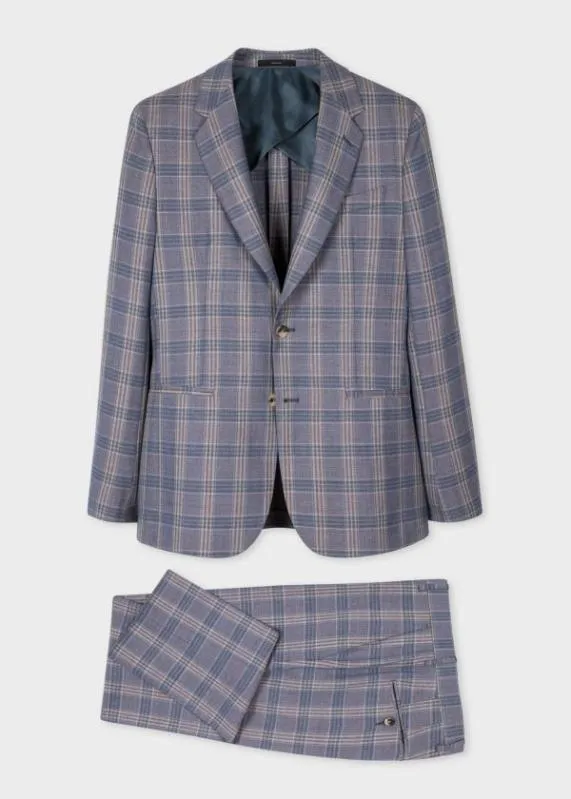 Mens SlimFit Wool Check SuitWool Check TwoButton BlazerWool Check Pants Paul Smith Suits