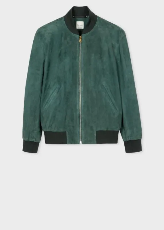 Mens Suede Bomber Jacket Paul Smith Coats and Jackets