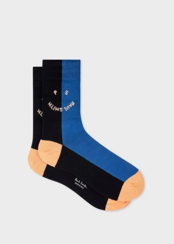 Mens Two Tone 039Happy039 Socks Paul Smith Socks