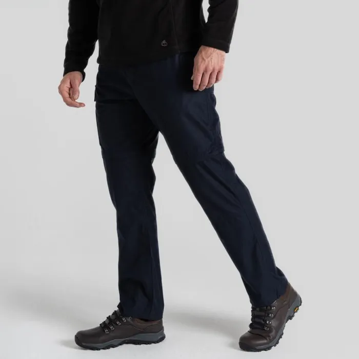 Mens Walking Trousers Craghoppers Expert Kiwi Tailored Convertible Trousers Dark Navy