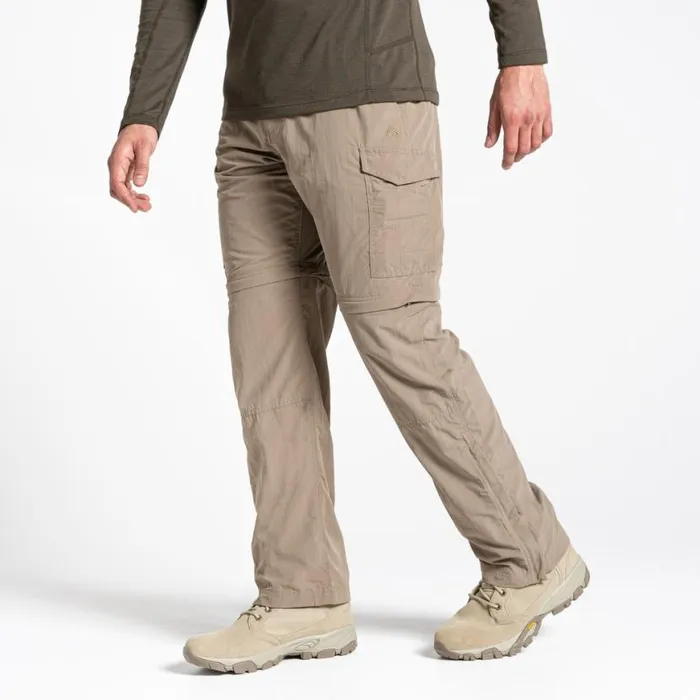 Mens Walking Trousers Craghoppers NosiLife Convertible II Trousers Pebble