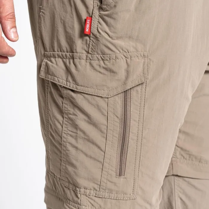 Mens Walking Trousers Craghoppers NosiLife Convertible II Trousers Pebble Mens Walking Trousers Craghoppers NosiLife Convertible II Trousers Pebble