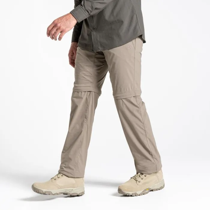 Mens Walking Trousers Craghoppers NosiLife Pro Convertible II Trousers Pebble Mens Walking Trousers Craghoppers NosiLife Pro Convertible II Trousers Pebble