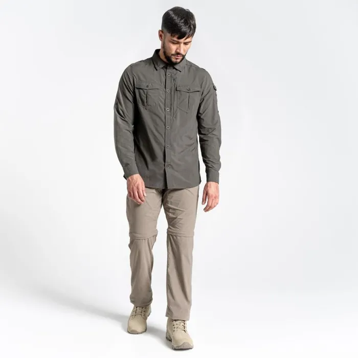 Mens Walking Trousers Craghoppers NosiLife Pro Convertible II Trousers Pebble Mens Walking Trousers Craghoppers NosiLife Pro Convertible II Trousers Pebble