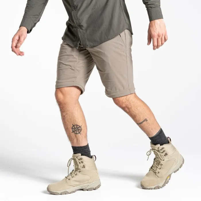 Mens Walking Trousers Craghoppers NosiLife Pro Convertible II Trousers Pebble Mens Walking Trousers Craghoppers NosiLife Pro Convertible II Trousers Pebble