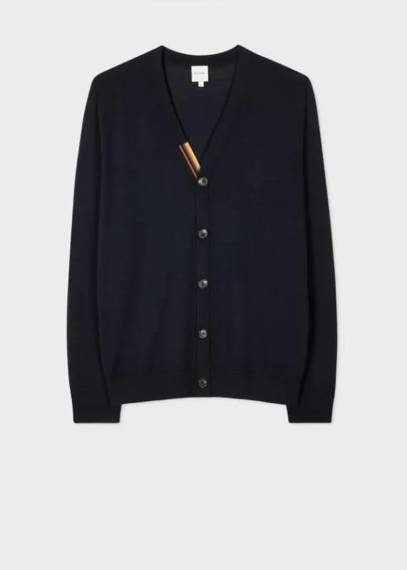 Mens Washable Wool 039Artist Stripe039 Cardigan Paul Smith Sweaters