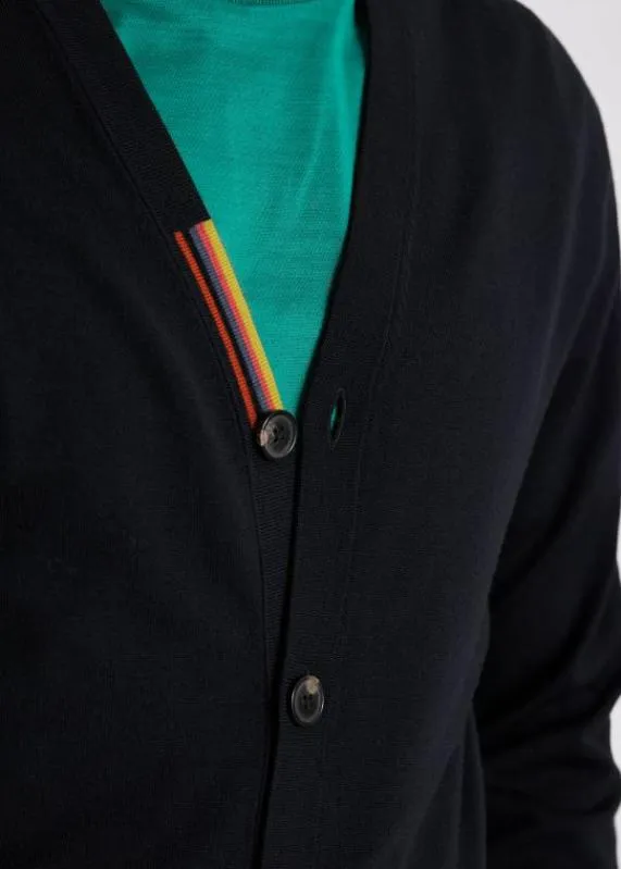 Mens Washable Wool 039Artist Stripe039 Cardigan Paul Smith Sweaters