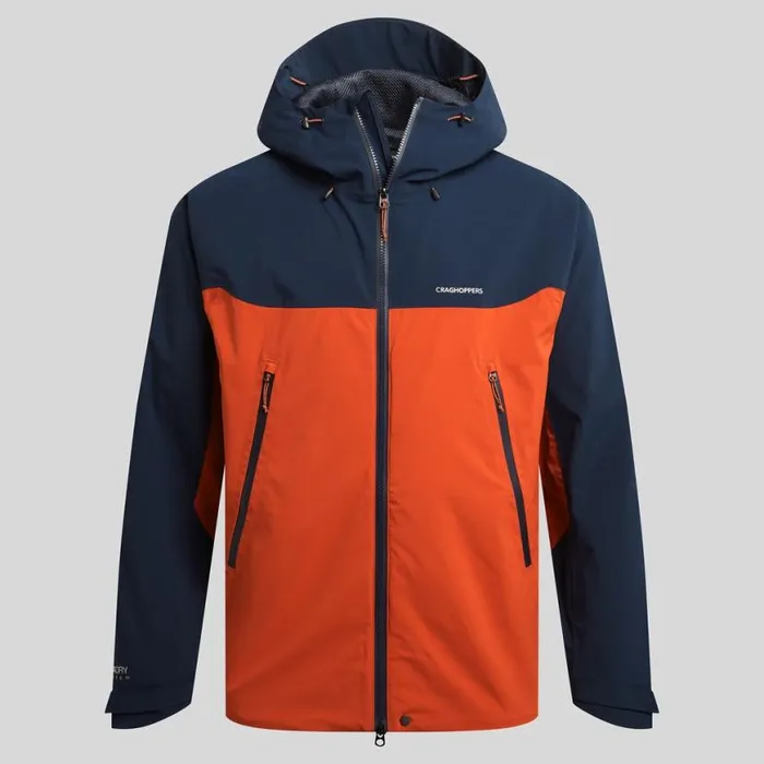 Mens Waterproof Jackets Craghoppers Diggory Stretch Waterproof Jacket Blue Navy Carnelian Orange Mens Waterproof Jackets Craghoppers Diggory Stretch Waterproof Jacket Blue Navy Carnelian Orange