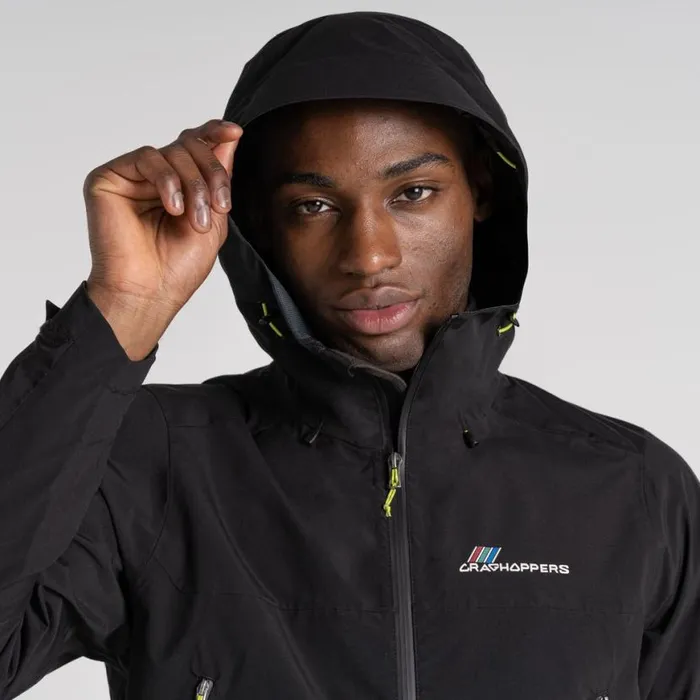 Mens Waterproof Jackets Craghoppers Maris 25L Stretch Waterproof Jacket Black Mens Waterproof Jackets Craghoppers Maris 25L Stretch Waterproof Jacket Black