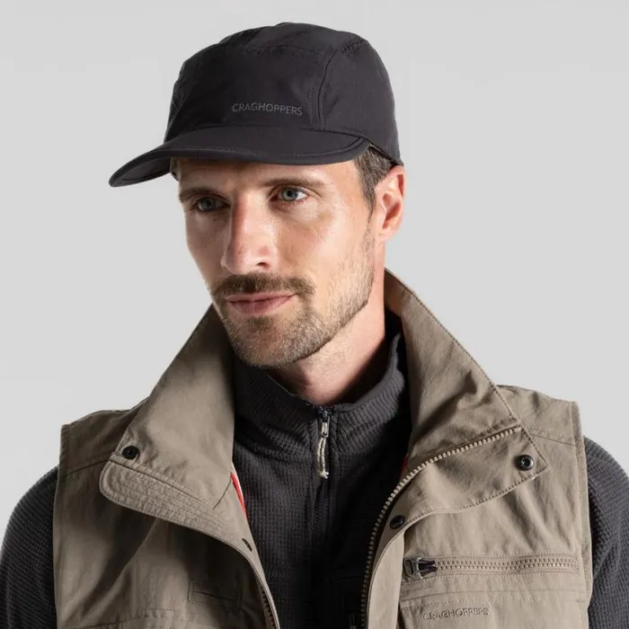 MensWomensEquipment Hats Craghoppers Unisex Nosilife Multi Active Cap II Black Pepper