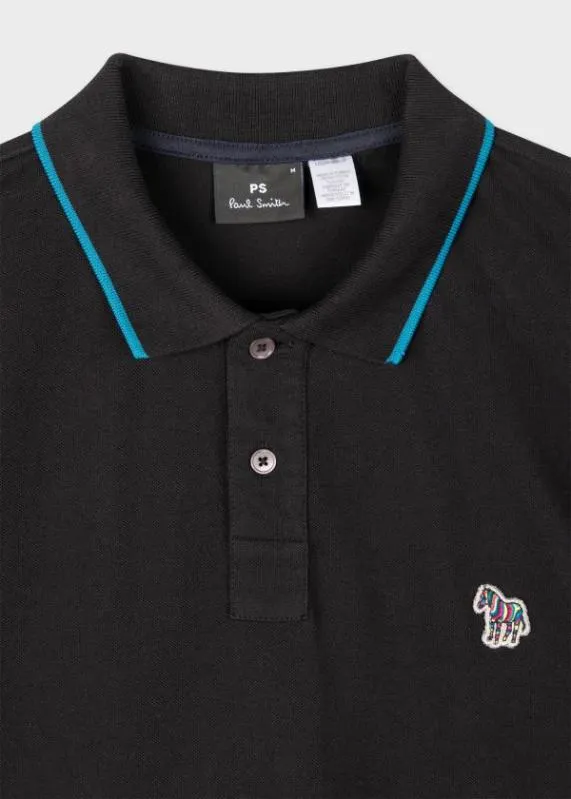 Mens Zebra Logo Polo Shirt With Blue Tipping Paul Smith Polo Shirts Mens Zebra Logo Polo Shirt With Blue Tipping Paul Smith Polo Shirts