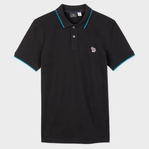 Mens Zebra Logo Polo Shirt With Blue Tipping Paul Smith Polo Shirts Mens Zebra Logo Polo Shirt With Blue Tipping Paul Smith Polo Shirts