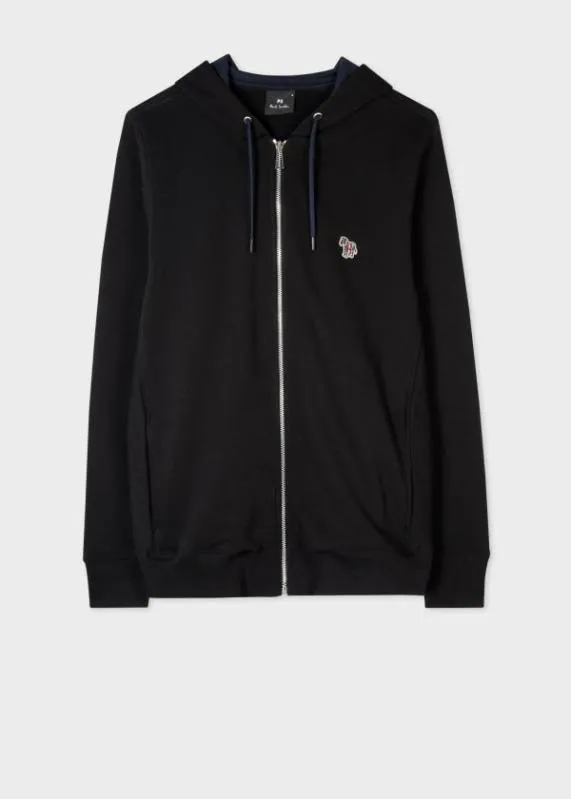 Mens ZipFront Zebra Logo Hoodie Paul Smith Sweatshirts and Hoodies