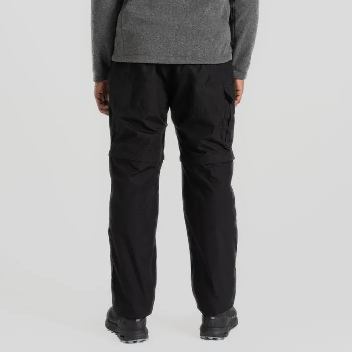 Mens Zip Off Trousers Craghoppers Kiwi Convertible Trousers Black Mens Zip Off Trousers Craghoppers Kiwi Convertible Trousers Black