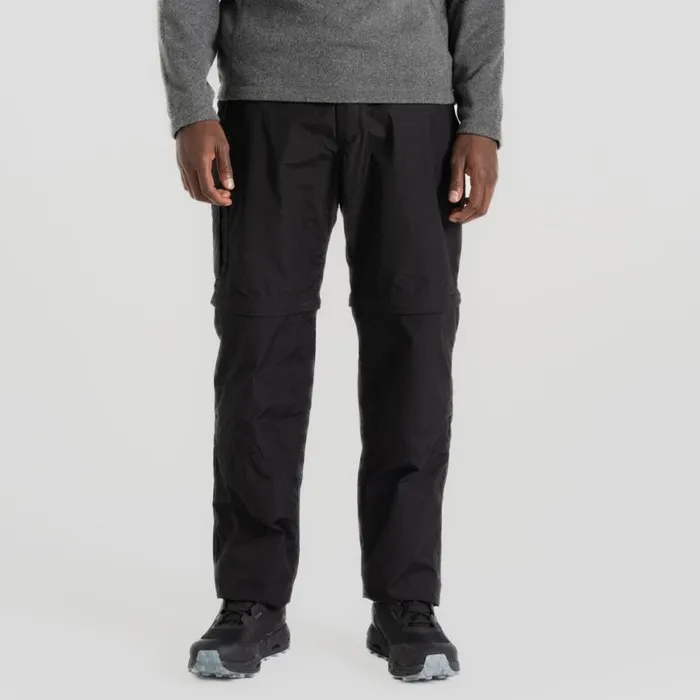 Mens Zip Off Trousers Craghoppers Kiwi Convertible Trousers Black Mens Zip Off Trousers Craghoppers Kiwi Convertible Trousers Black