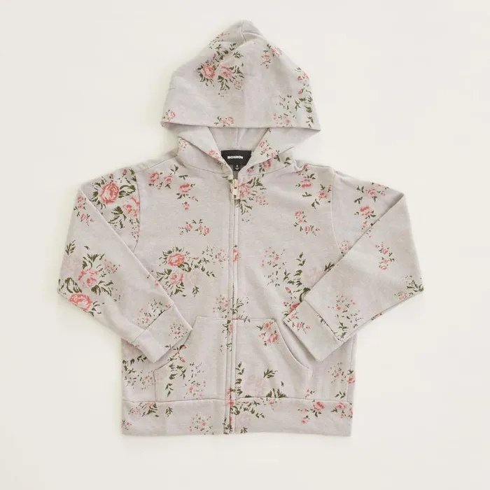MONROW Kids Kids Zip Up Hoody With Floral Print 8211 Kids