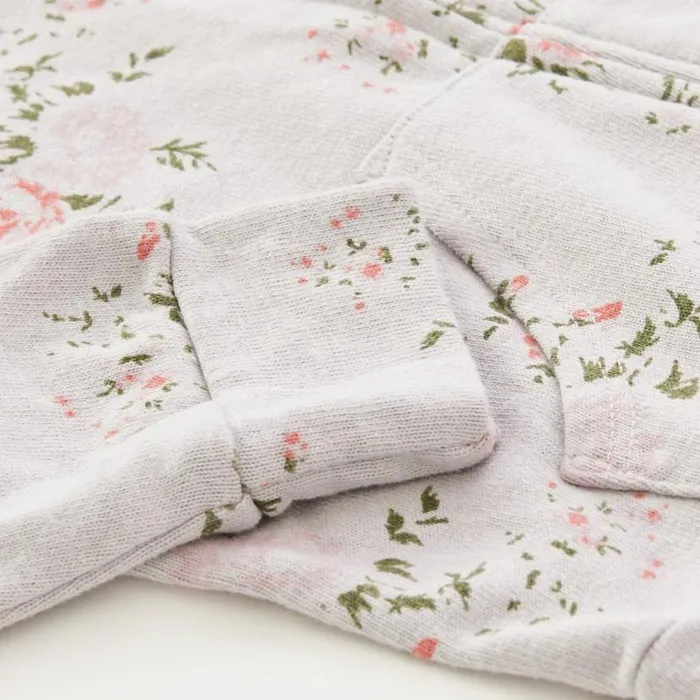 MONROW Kids Kids Zip Up Hoody With Floral Print 8211 Kids MONROW Kids Kids Zip Up Hoody With Floral Print 8211 Kids