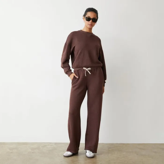 MONROW Sweats Teddy Fleece Straight Leg Sweat 8211 Women MONROW Sweats Teddy Fleece Straight Leg Sweat 8211 Women