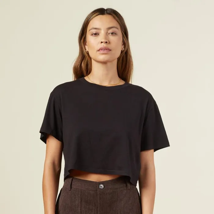 MONROW Tees Cropped ExBoyfriend Crew 8211 Women