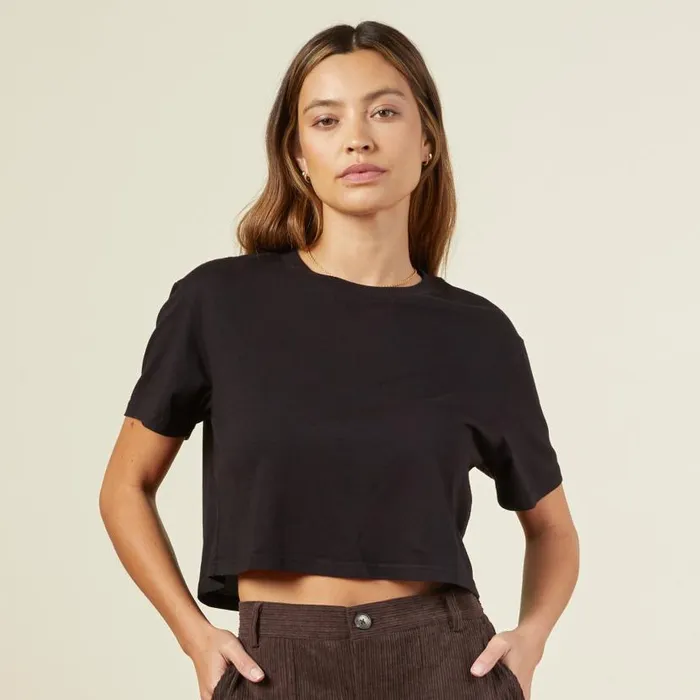 MONROW Tees Cropped ExBoyfriend Crew 8211 Women MONROW Tees Cropped ExBoyfriend Crew 8211 Women