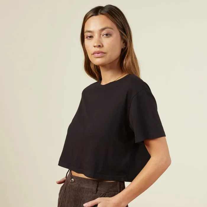 MONROW Tees Cropped ExBoyfriend Crew 8211 Women MONROW Tees Cropped ExBoyfriend Crew 8211 Women