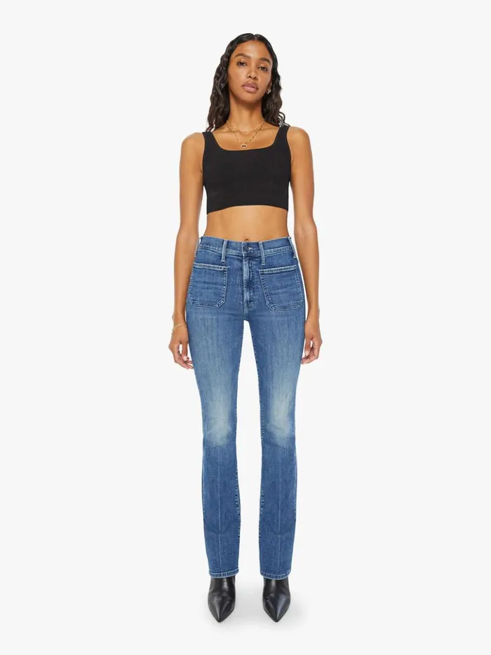 Mother Denim Bootcut The Patch Pocket Insider Sneak Wash Caving In 8211 Women Mother Denim Bootcut The Patch Pocket Insider Sneak Wash Caving In 8211 Women