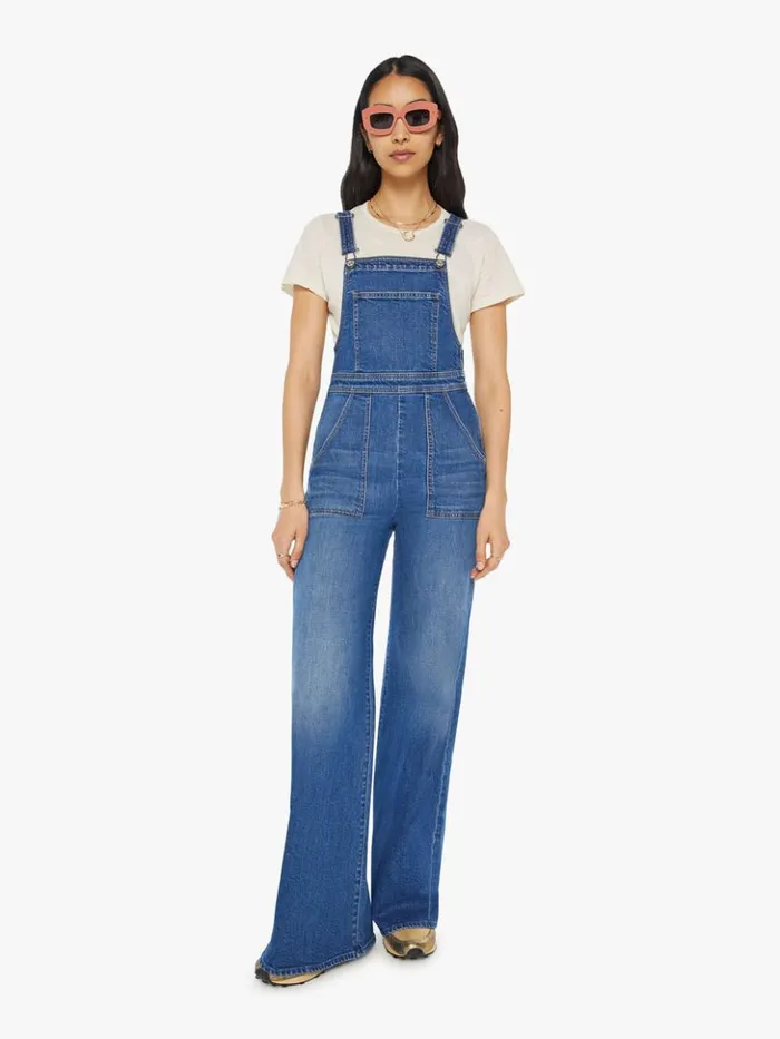 Mother Denim Flare High Waisted Twister Overall Sneak Wash Punch Buggy 8211 Women Mother Denim Flare High Waisted Twister Overall Sneak Wash Punch Buggy 8211 Women