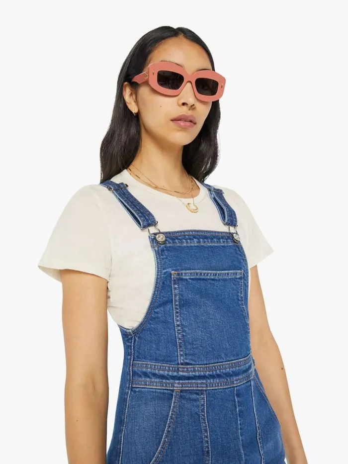 Mother Denim Flare High Waisted Twister Overall Sneak Wash Punch Buggy 8211 Women