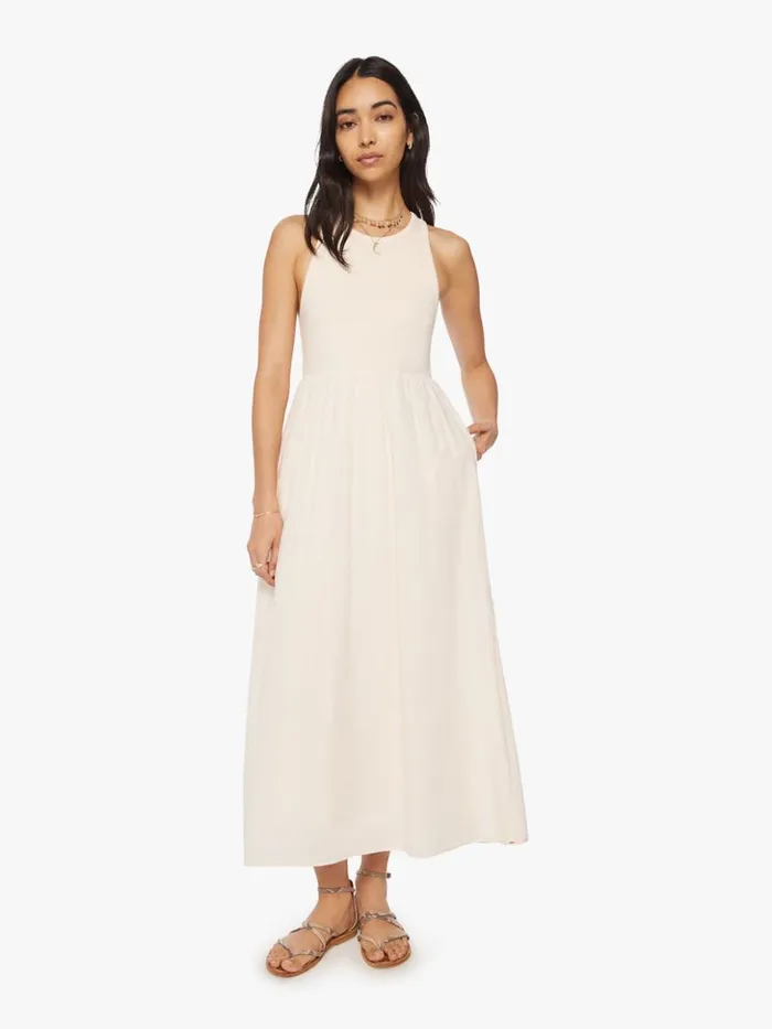 Mother Denim Flynn Dress Cream Peach 8211 Women