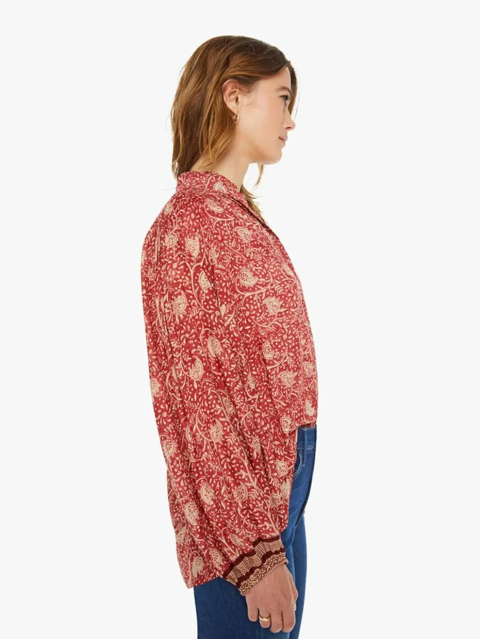 Mother Denim Iris Top Water Lily Terracotta 8211 Women