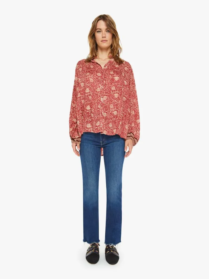 Mother Denim Iris Top Water Lily Terracotta 8211 Women