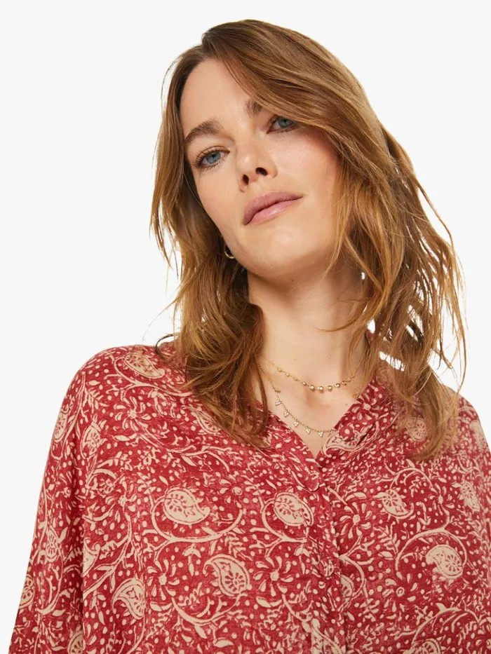 Mother Denim Iris Top Water Lily Terracotta 8211 Women