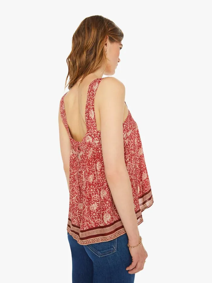 Mother Denim Jasmine Top Water Lily Terracotta 8211 Women