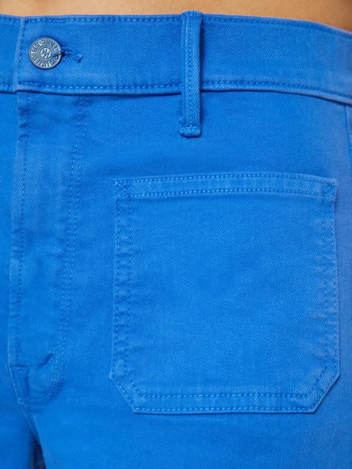 Mother Denim Petites The Lil039 Patch Pocket Undercover Sneak Wash Snorkel Blue 8211 Women