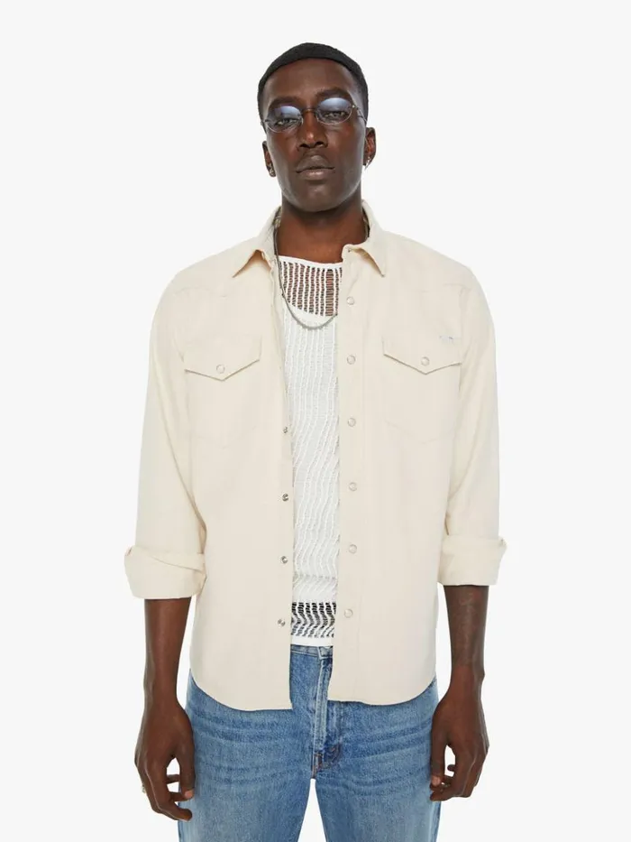 Mother Denim Shirts The City Slicker What The Duck Natural 8211 Men