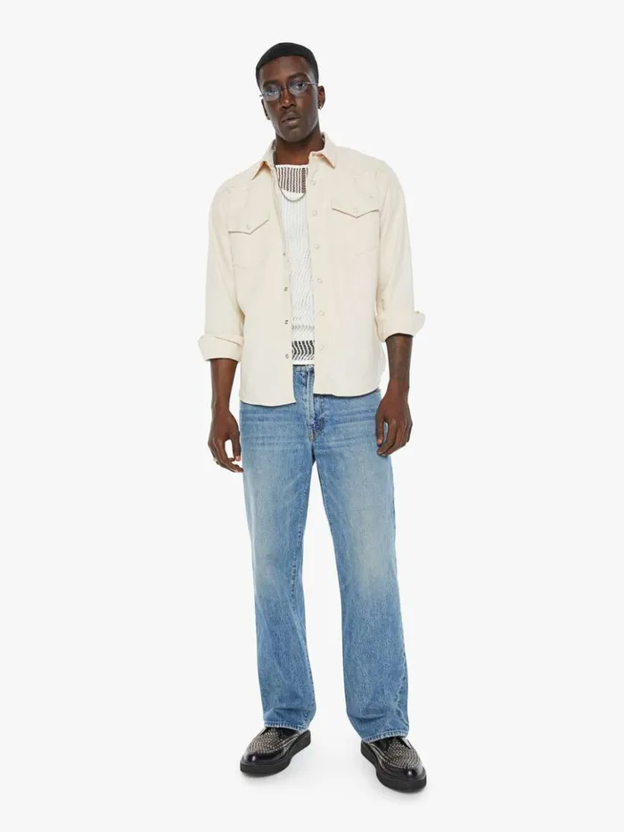 Mother Denim Shirts The City Slicker What The Duck Natural 8211 Men