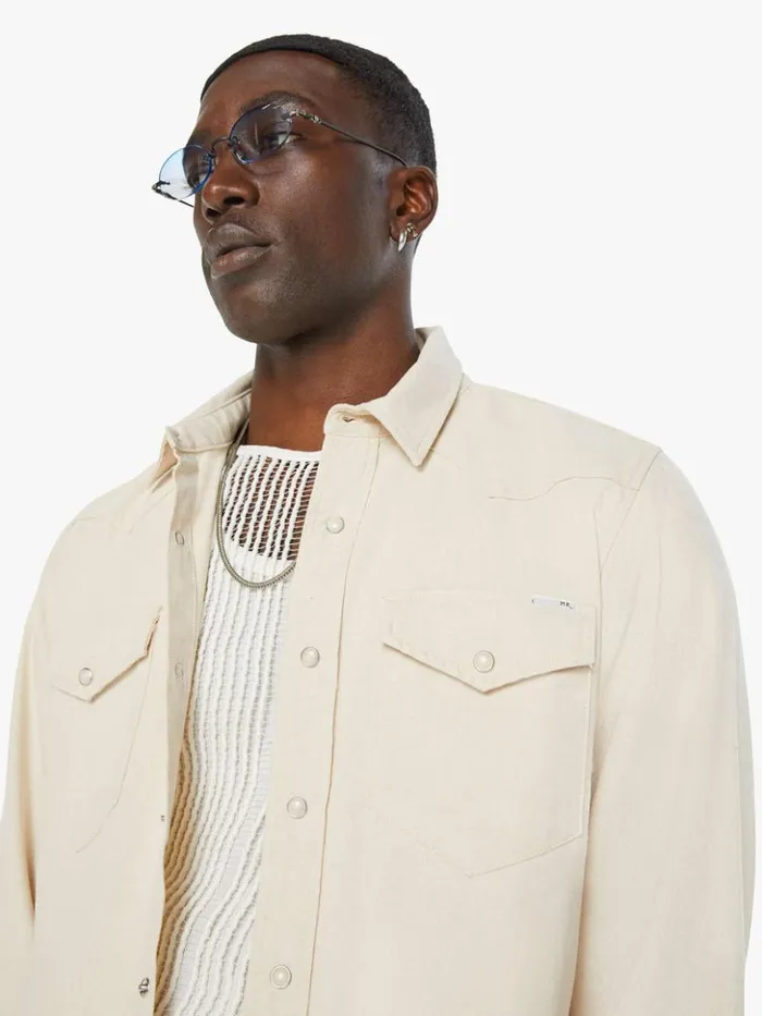 Mother Denim Shirts The City Slicker What The Duck Natural 8211 Men