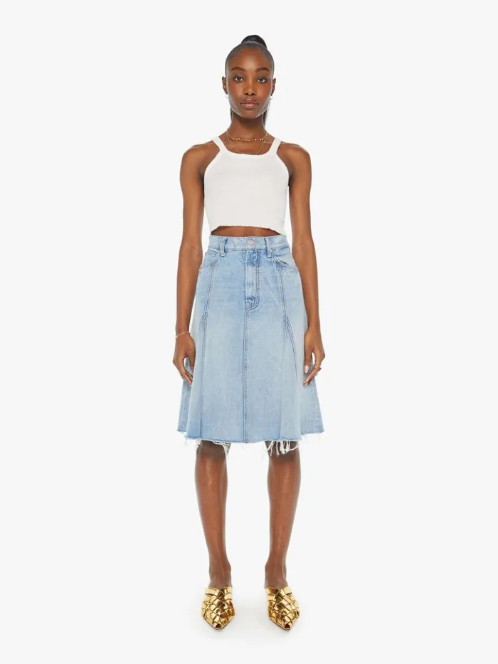Mother Denim Skirts The Half Swing Fray Silent Treatment 8211 Women