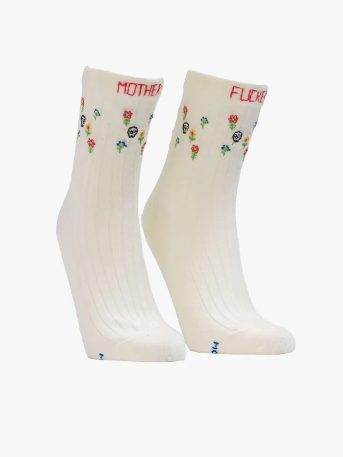 Mother Denim Socks The Half Step Mf Skulls And Flowers 8211 Women