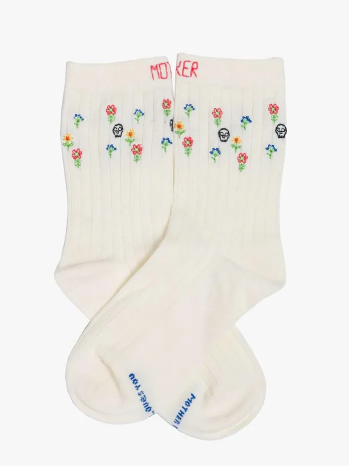 Mother Denim Socks The Half Step Mf Skulls And Flowers 8211 Women