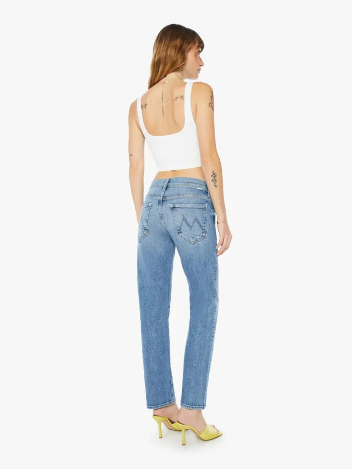 Mother Denim Straight The Mid Rise Hiker Hover Wash Penny For Your Thoughts 8211 Women