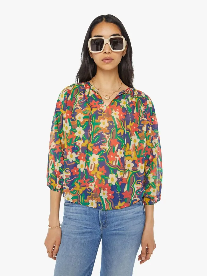 Mother Denim The Breeze Tie Top Cosmic Blooms 8211 Women