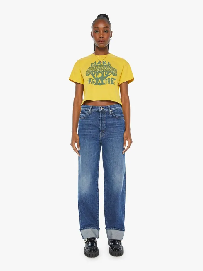 Mother Denim The Grab Bag Crop Tee Make Like A Tree 8211 Women