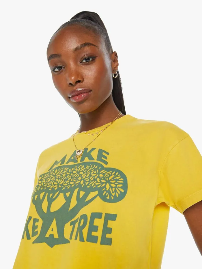 Mother Denim The Grab Bag Crop Tee Make Like A Tree 8211 Women