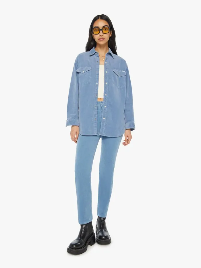 Mother Denim The Wild West Shirt Blue Shadow 8211 Women