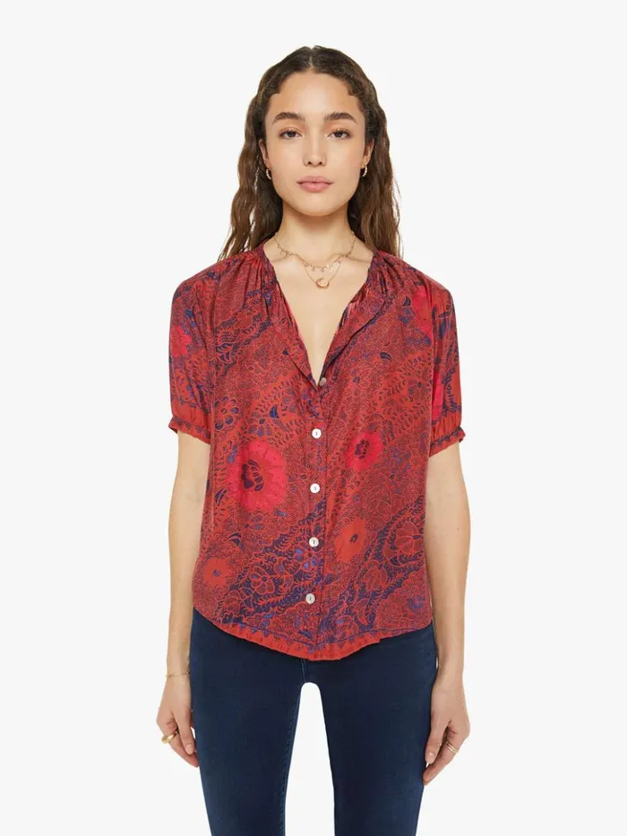 Mother Denim Violet Top Peacock Currant 8211 Women
