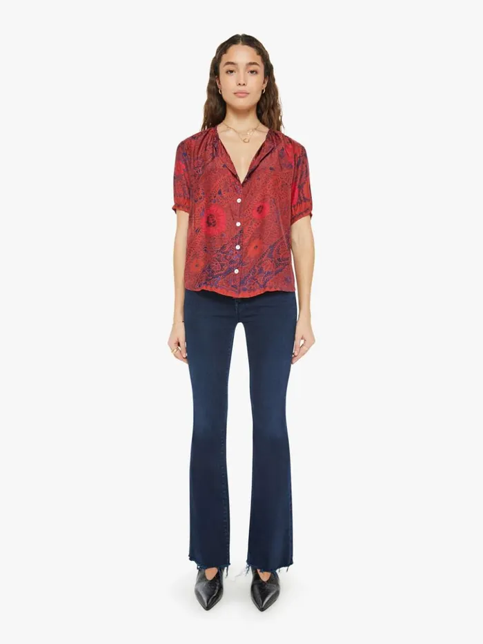 Mother Denim Violet Top Peacock Currant 8211 Women
